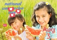 national watermelon day Postcard template