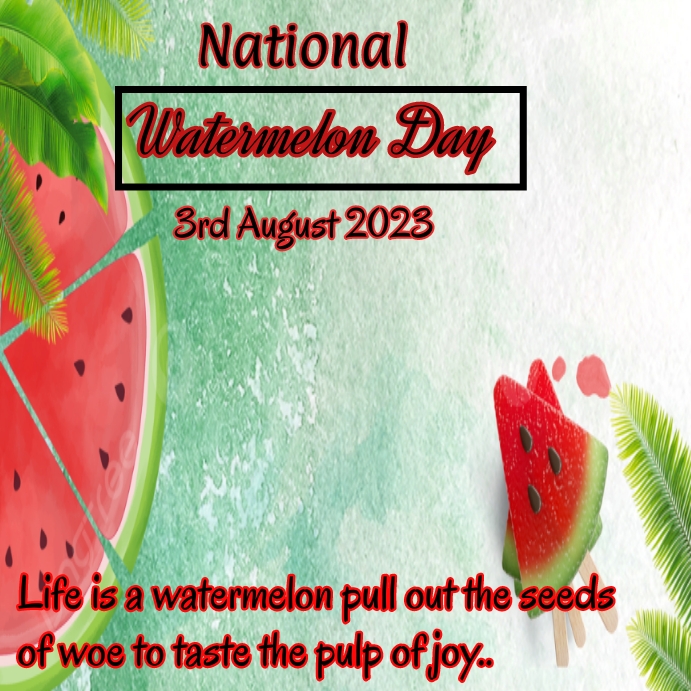 National watermelon day instagram post Template | PosterMyWall