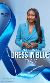 National Dress in Blue Day Awareness Template | PosterMyWall National Dress in Blue Day Awareness Template | PosterMyWall