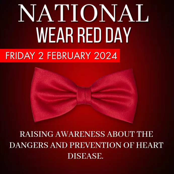 National wear red day design flyer Template PosterMyWall