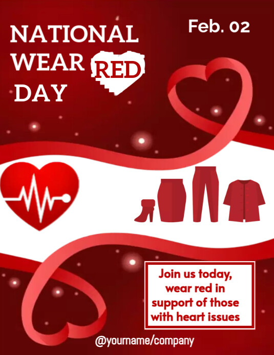 National Wear Red Day Template PosterMyWall