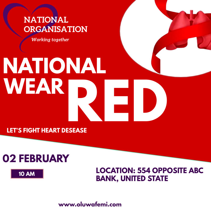 NATIONAL WEAR RED DAY Template PosterMyWall