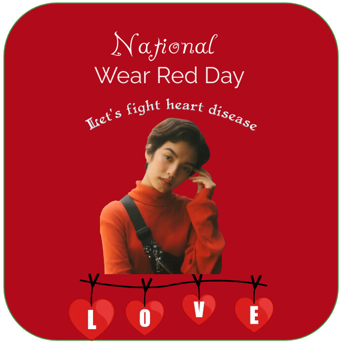 National Wear Red Day Template | PosterMyWall
