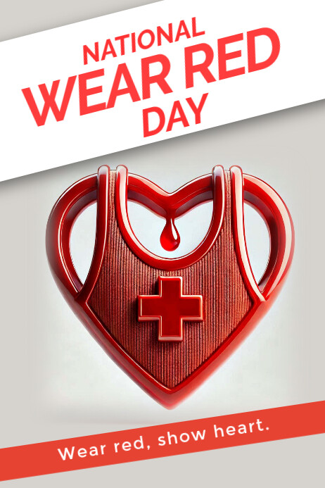 National wear red day Template | PosterMyWall