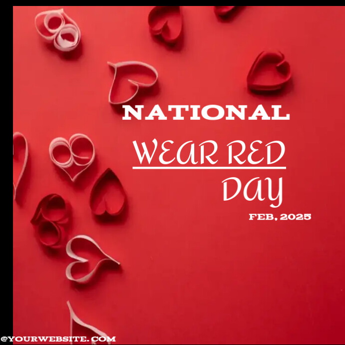 National Wear Red Day flyer template | PosterMyWall