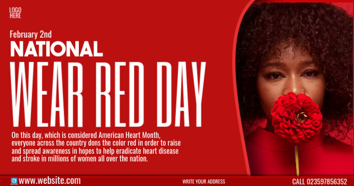 national wear red day image Template | PosterMyWall