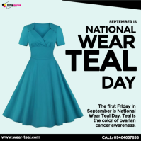 Turquoise National Wear Teal Day Message Instagram Template