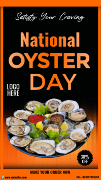 national oyster day Instagram Story template