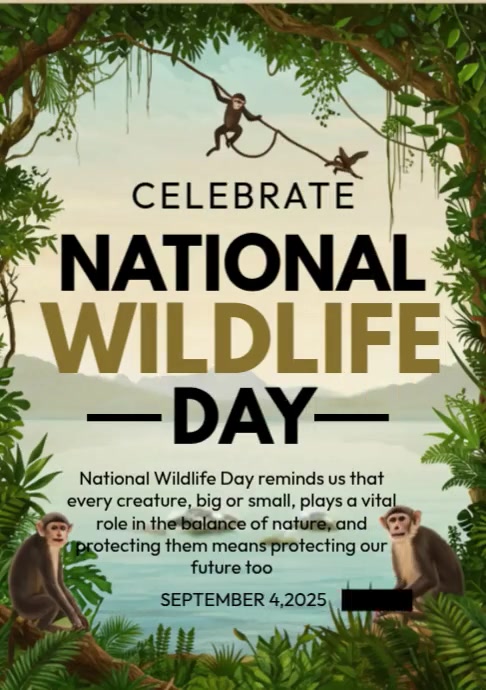National Wildlife Day Event A4 template