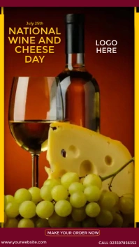 National Wine and Cheese Day Instagram Story template
