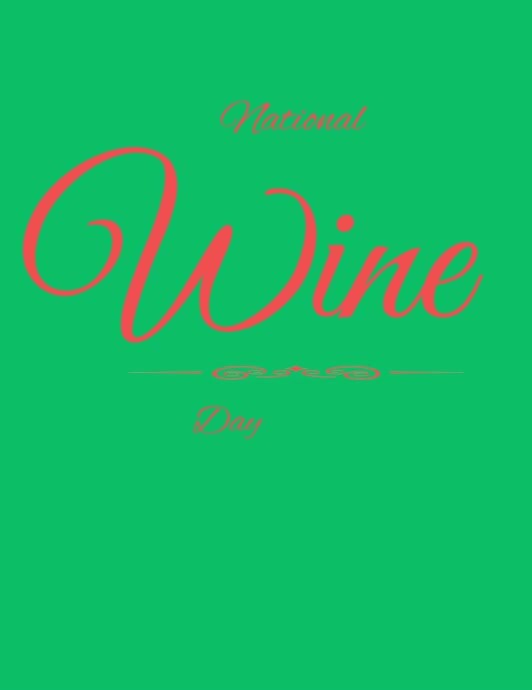National wine day Pamflet (VSA Brief) template