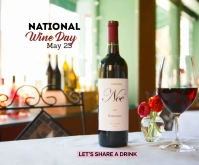National wine day template Medium Rectangle