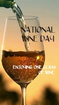 National Wine Day Video Template Digital Display (9:16)
