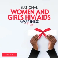 National Women and Girls HIV/AIDS awareness Instagram Post template