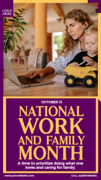 National Work and Family Month Instagram Story template