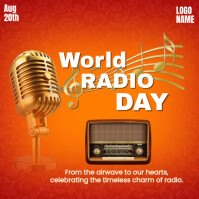 National World Radio Day flyer template Instagram-bericht