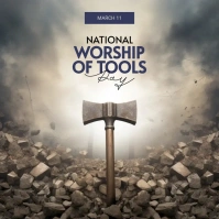 National Worship Of Tools Day Template Instagram Post