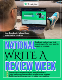 National Write a Review Week Volantino (US Letter) template