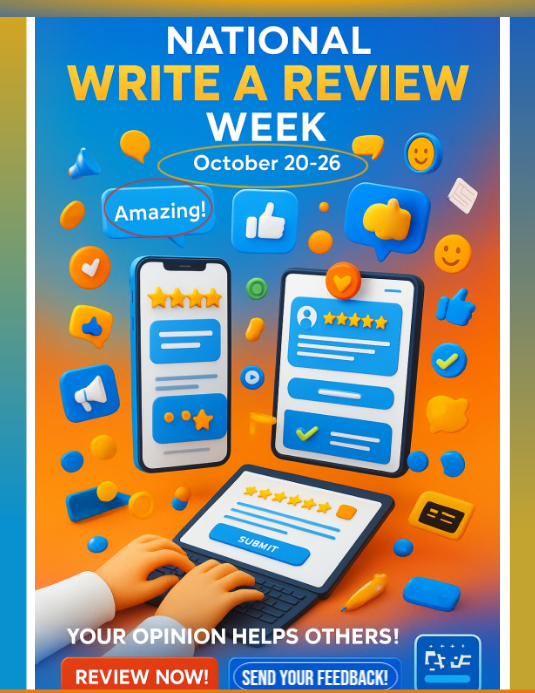 Plantilla de National Write A Review Week | PosterMyWall