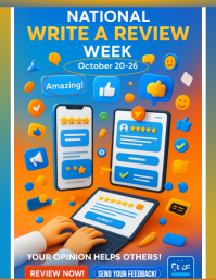 National Write A Review Week Ulotka (US Letter) template