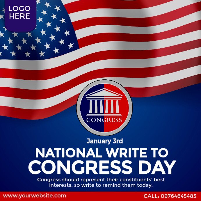 National Write to Congress Day Template | PosterMyWall
