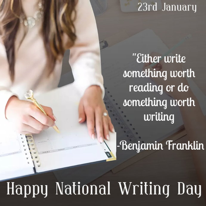 Plantilla de National Writing day | PosterMyWall