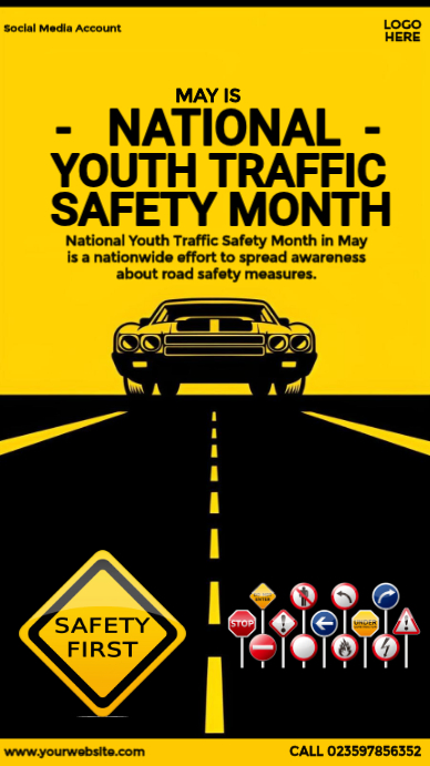 Youth Traffic Safety Awareness Template | PosterMyWall