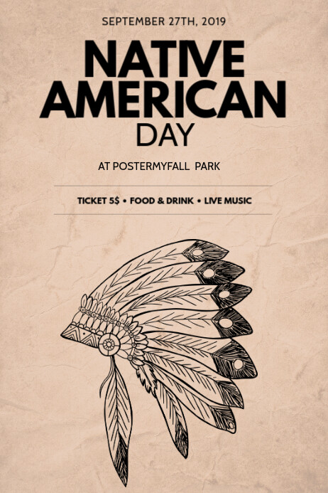 Native American Day Flyer Design Template | PosterMyWall