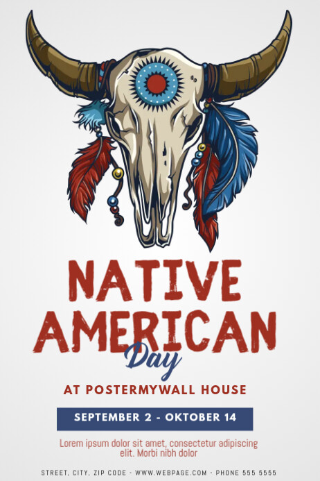 Native American Day Flyer Design Template | PosterMyWall