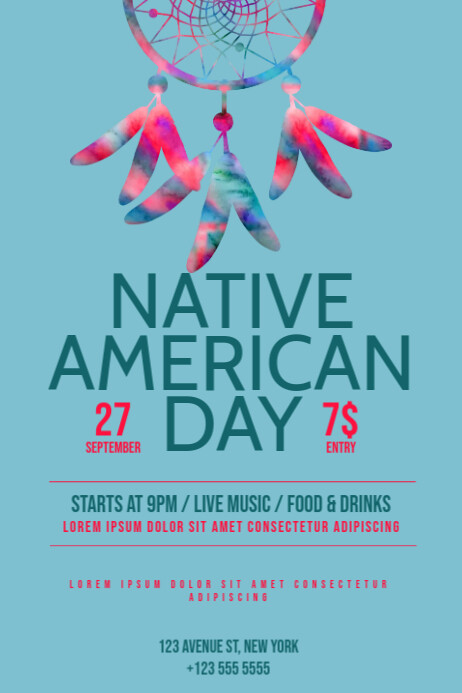 Native American Day Flyer Template | PosterMyWall
