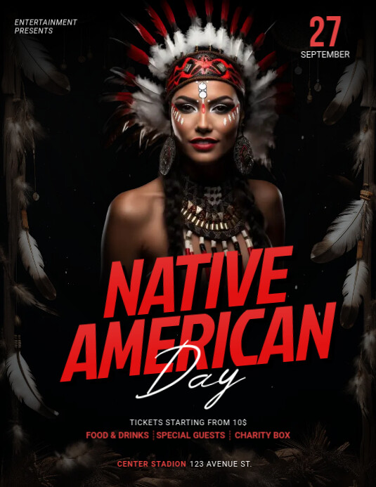 Plantilla de Native American Day Party flyer template | PosterMyWall