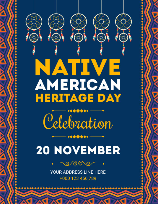 Native American heritage day Template | PosterMyWall