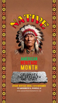 Native American Heritage Month Event Instagram Story Video Template Instagram-Reel