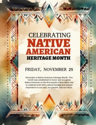 Native American Heritage Month Pamflet (Letter AS) template