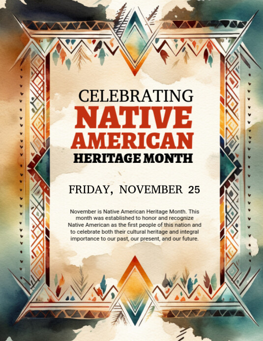 Plantilla de Native american heritage month | PosterMyWall