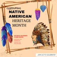 native american heritage month Isikwele (1:1) template