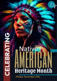Native American Heritage Month A2 template