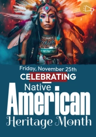 Native American Heritage Month A4 template