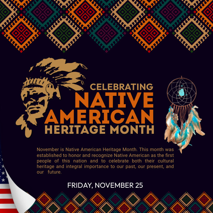 Native American Heritage Month Banner Native American Heritage Month