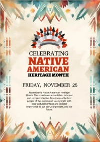 Native American Heritage Month A3 template