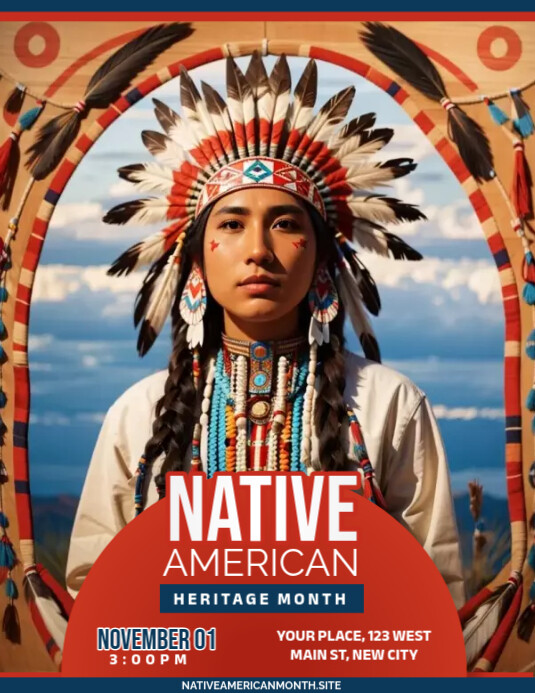 Native American Heritage Month flyer Template | PosterMyWall