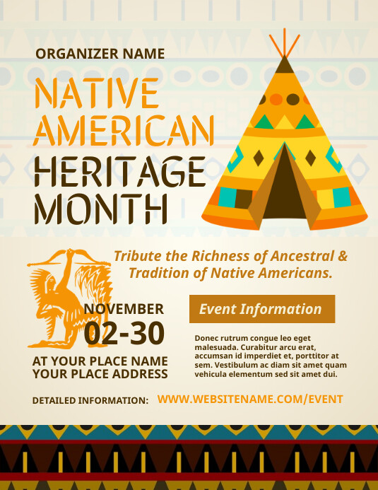 Native American Heritage Month Flyer Template | PosterMyWall