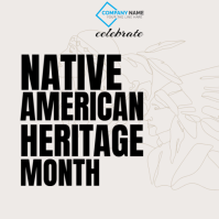 Native American heritage month template Logo