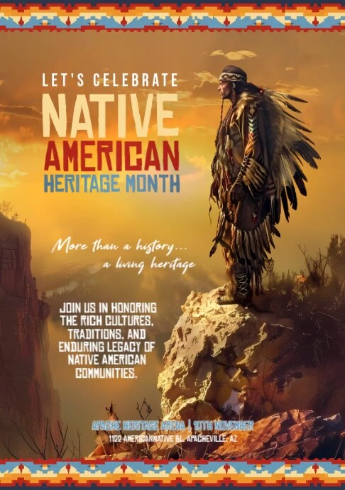 Native American Heritage Month Video Flyer Ad Template | PosterMyWall