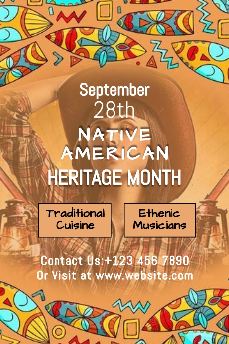 Plantilla de NATIVE AMERICAN MONTH FLYER | PosterMyWall