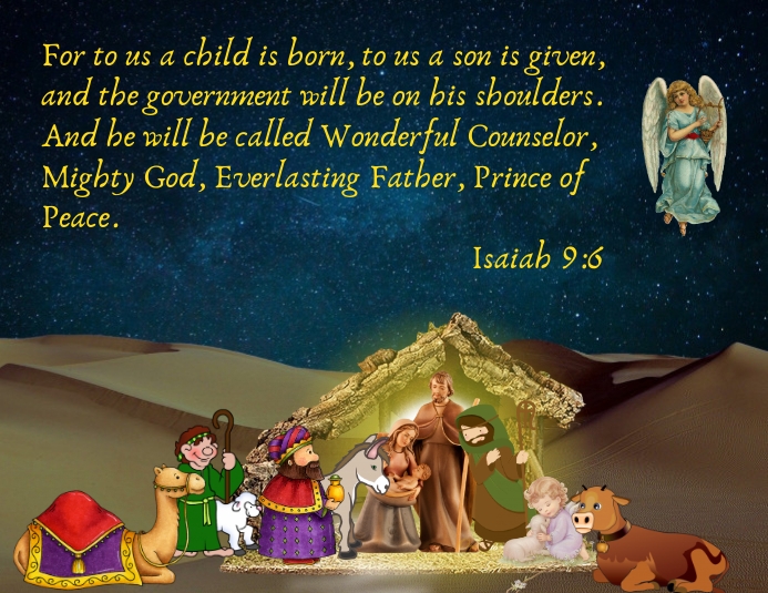 Nativity, Christmas Flyer (Letter pang-US) template