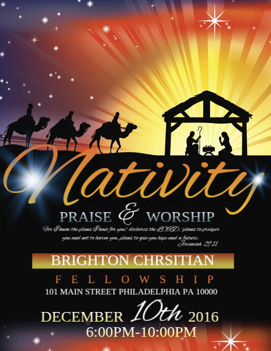 Nativity Flyer (US-Letter) template