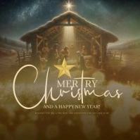 NATIVITY MERRY CHRISTMAS DESIGN TEMPLATE Instagram-Beitrag