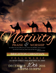 27 510 Customizable Design Templates For Church Christmas Flyer Postermywall Nativity Flyer Template