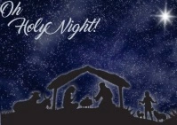 Nativity Scene sky Postkarte template